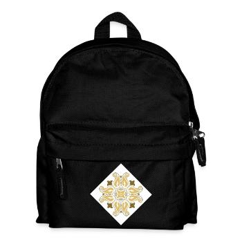 oriental pattern morocco brown tones - Kids' Backpack - black - Front