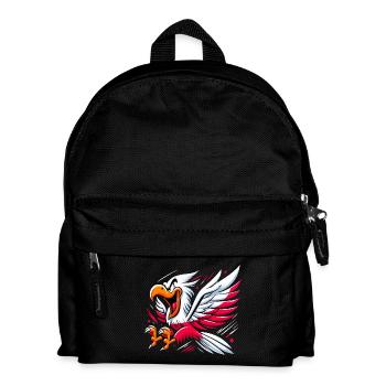Polska Polen Adler Flagge Cartoon Geschenk - Kinder Rucksack - Schwarz - Vorne