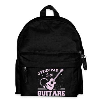 Ich kann keine Gitarre haben - Kinder Rucksack - Schwarz - Vorne