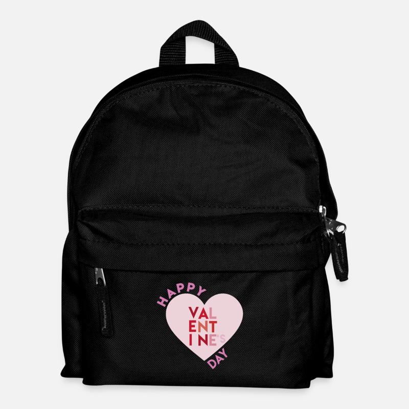 Happy Valentines Day 2 - Kinder Rucksack - Schwarz
