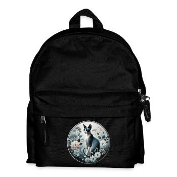 Princesse Sphynx chat parmi les fleurs - Sac à dos Enfant - noir - Devant