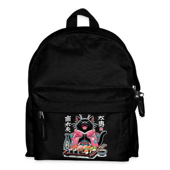 Sushi Katze Kimono Maki Nigiri Geschenk - Kinder Rucksack - Schwarz - Vorne