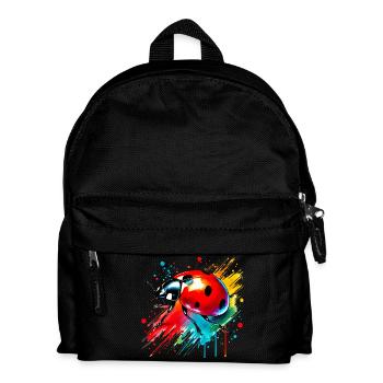 Marienkäfer - Kinder Rucksack - Schwarz - Vorne