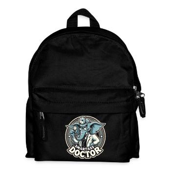 Smartass Doctor Elephant Drôle de cadeau - Sac à dos Enfant - noir - Devant