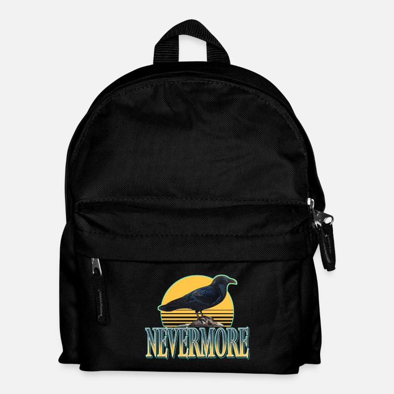 Nevermore – Raben & Gothic Ästhetik - Kinder Rucksack - Schwarz