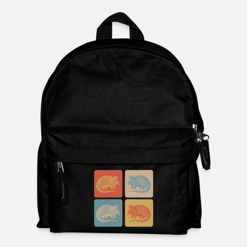 Vintage Armadillo Armadillo Pop Art - Kids' Backpack - black