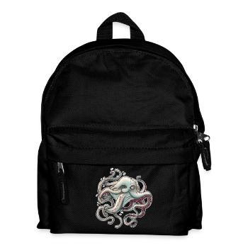 Whimsical Octopus with Dreamy Expression - Kids' Backpack - black - Front