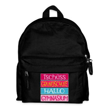 TSCHÜSS GRUNDSCHULE HALLO GYMNASIUM SCHULWECHSEL - Kinder Rucksack - Schwarz - Vorne