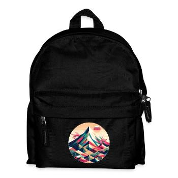 Geometric Mount Fuji - Kids' Backpack - black - Front
