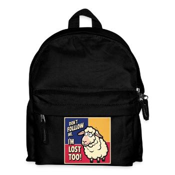 Moutons « Ne me suis pas – moi aussi je suis perdu ! » - Sac à dos Enfant - noir - Devant