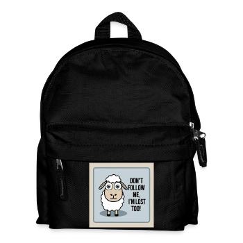 Moutons « Ne me suis pas – moi aussi je suis perdu ! » - Sac à dos Enfant - noir - Devant