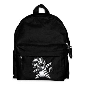Cool Zebra Dab Dessin animé avec des lunettes de soleil - Sac à dos Enfant - noir - Devant