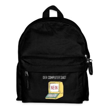 Retro Funny Computer Sagt Nein - Geeky Tech Nerd - Kids' Backpack - black - Front