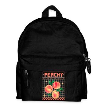 Peachy Euphoria – Retro Obst-Ästhetik - Kinder Rucksack - Schwarz - Vorne
