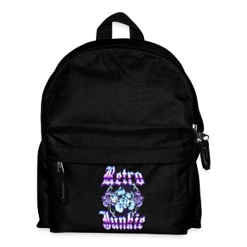 Retro Junkie – 90s Gothic Floral Style - Kids' Backpack - black - Front