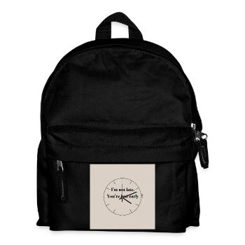 I'm not too late - you're just too early - Kids' Backpack - black - Front