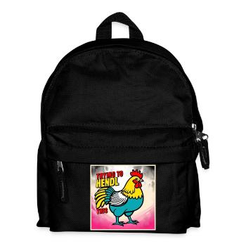 Chicken "Trying to hendl this" - Kids' Backpack - black - Front