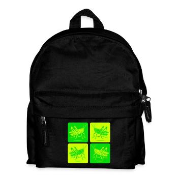 Sauterelle minimaliste – art de la nature - Sac à dos Enfant - noir - Devant