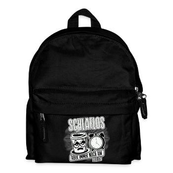 Schlaflos, aber am leben. Kein Schlaf Mom Life. - Kinder Rucksack - Schwarz - Vorne