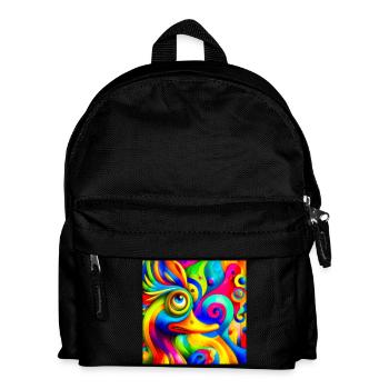Peinture d’un canard - Sac à dos Enfant - noir - Devant