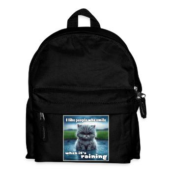 Chat sous la pluie - Sac à dos Enfant - noir - Devant