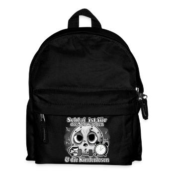 Schlaf ist für die Schwachen | Eltern Humor - Kinder Rucksack - Schwarz - Vorne