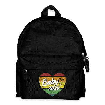 Baby 2026 Neugeborenes Schwangerschaft retro - Kinder Rucksack - Schwarz - Vorne
