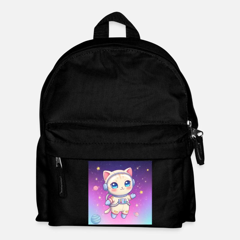 Astronaut kitten - Kids' Backpack - black