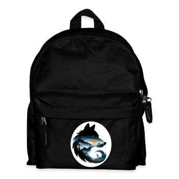 Paysage de loup - Sac à dos Enfant - noir - Devant