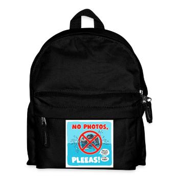No photos in the swimming pool! Photo: Prohibition sign - Kids' Backpack - black - Front