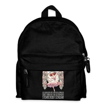 Ballerina sterbender Schwan Art Nouveau Geschenk - Kinder Rucksack - Schwarz - Vorne