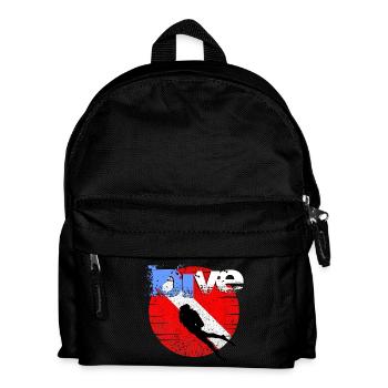American Diver Down Flag - Kids' Backpack - black - Front