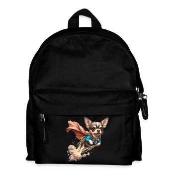 Super Dog Chihuahua Hero Cape Chi Chis Gift - Kids' Backpack - black - Front