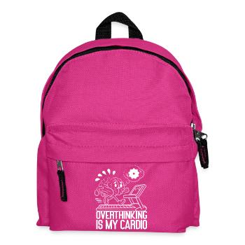 Trop réfléchir, c’est mon cardio – cerveau en feu - Sac à dos Enfant - fuchsia - Devant