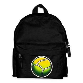 Tennisball grün gelb - Kinder Rucksack - Schwarz - Vorne
