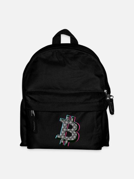 Bitcoin B Popart - Kinder Rucksack - Schwarz