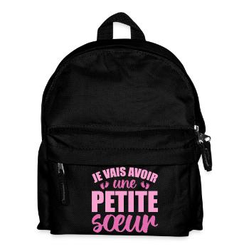 Je vais avoir une petite sœur - Sac à dos Enfant - noir - Devant