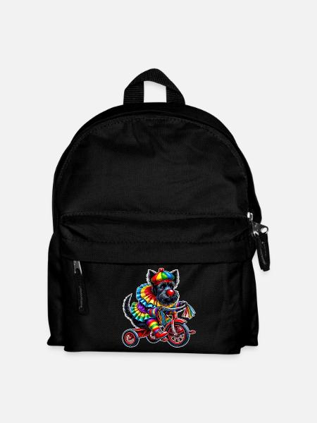 Clown terrier sur tricycle - Sac à dos Enfant - noir