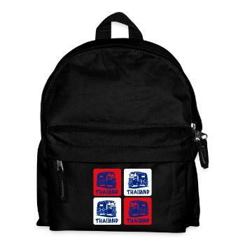 Thailand Tuk Tuk Design - Kinder Rucksack - Schwarz - Vorne