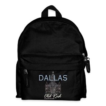 Dallas, Wahrzeichen Handzeichnung, Texas, Amerika - Kinder Rucksack - Schwarz - Vorne