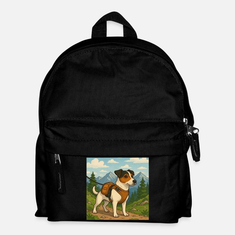 Jack Russel Wanderer - Kinder Rucksack - Schwarz
