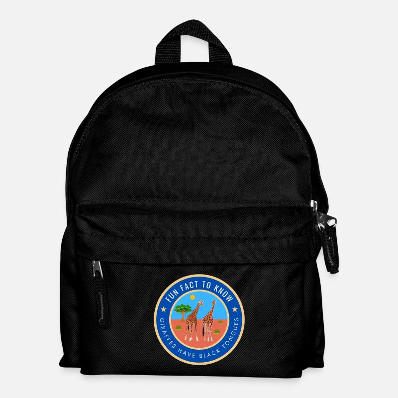 Giraffes have black tongues - Kids' Backpack - black