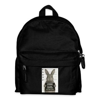 Verbrecherischer Hase - Kinder Rucksack - Schwarz - Vorne
