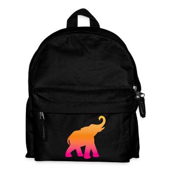Elefant Verlauf Yoga farbenfroh Indien Meditation - Kinder Rucksack - Schwarz - Vorne