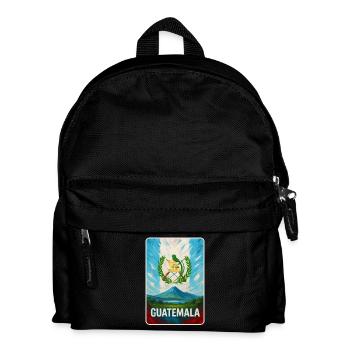 Volcan du Guatemala et armoiries nationales - Sac à dos Enfant - noir - Devant