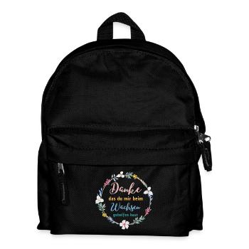 Danke das du mir beim Wachsen geholfen hast! - Kinder Rucksack - Schwarz - Vorne