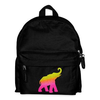 Yoga Elefant Aquarell farbenfroh Indien om Namaste - Kinder Rucksack - Schwarz - Vorne