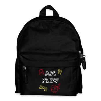 ABC Pirate School Enrollment School Comic Kids Celebration - Kids' Backpack - black - Front