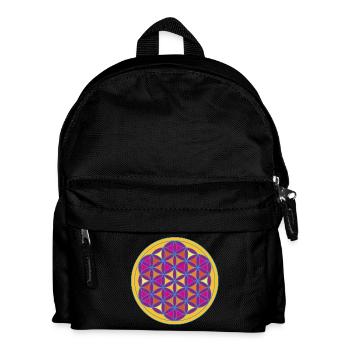 Yoga Flower of Life Meditation spirituell om Kreis - Kinder Rucksack - Schwarz - Vorne
