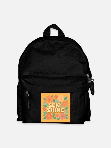 Sunshine - Retro Floral Vibes - Kids' Backpack - black